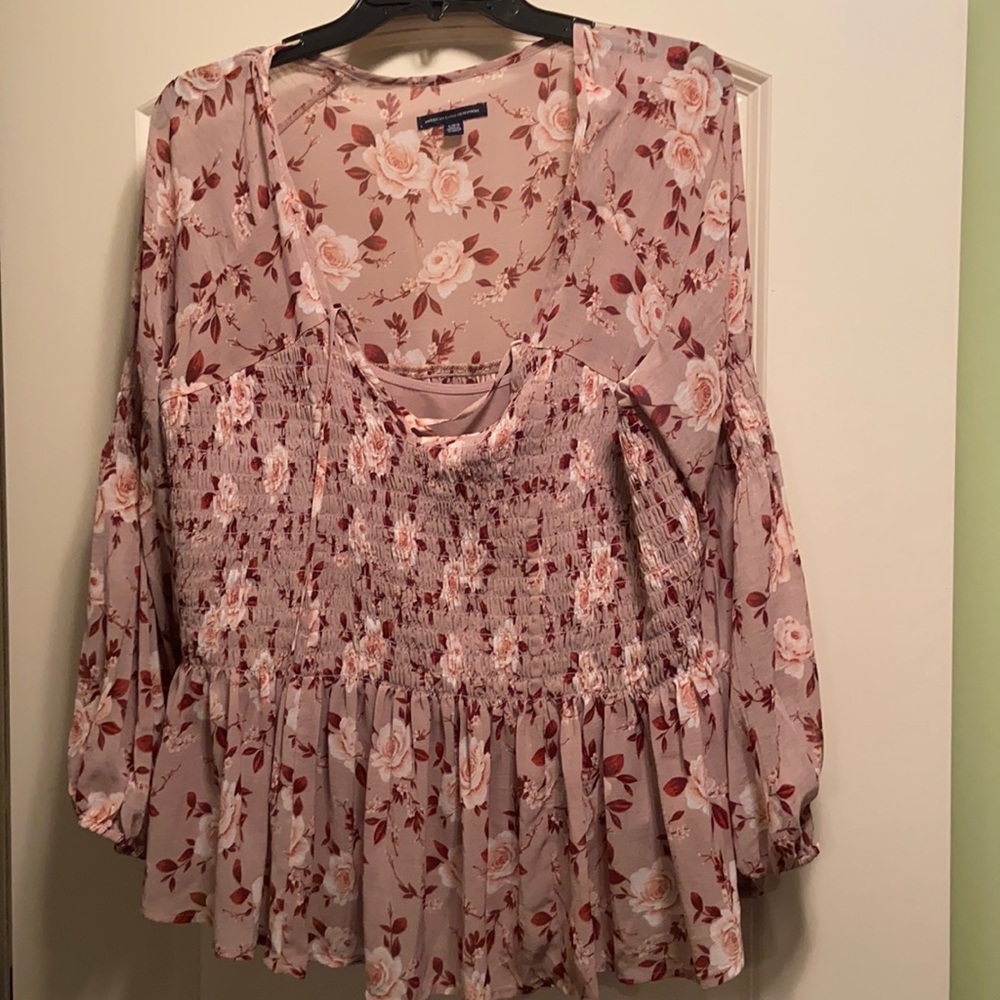 Blouse has built in camisole